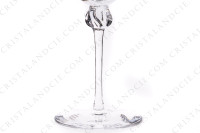 Wine glass n°3 in crystal by Daum pattern Bolero with a twisted ring on the stem photo-4