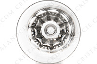 Verre à vin rouge n°3 en cristal de Saint-Louis modèle Caton ornées de côtes plates sur la paraison et d une bague sur la jambe photo-5