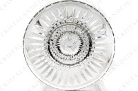 Verre à vin blanc n°4 en cristal de Baccarat modèle Jonzac orné de pans coupés et d une frise de lauriers sur la paraison, la jambe est ornée d une bague et une étoile décore le pied photo-6