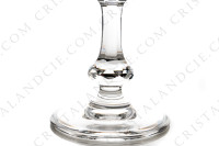 Verre à vin rouge n°3 en cristal de Saint-Louis modèle Massenet présentant un important décor taillé sur la paraison et une bague sur le bas de la jambe photo-4