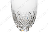 Verre à vin rouge n°3 en cristal de Saint-Louis modèle Massenet présentant un important décor taillé sur la paraison et une bague sur le bas de la jambe photo-3