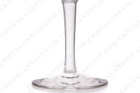 Verre à vin rouge n°3 en cristal de Saint-Louis modèle Meurice gravure au pantographe numéro 108, présentant des guirlandes de fleurs surmontées de nœuds photo-4