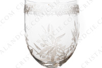 Verre à vin blanc n°4 en cristal de Baccarat forme 4529 gravure Mimosa, orné de branches de mimosa et d une frise gravées photo-4