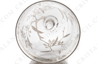 Verre à vin blanc n°4 en cristal de Baccarat forme 4529 gravure Mimosa, orné de branches de mimosa et d une frise gravées photo-5