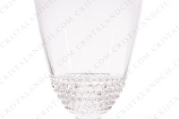 Verre à vin blanc n°4 en cristal de Lalique modèle Nippon ornés de frises de perles sur la paraison photo-3