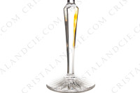 Verre à vin du Rhin roemer en cristal double couches améthyste de Saint-Louis forme 229 taille 769, présentant un riche décor taillé sur la paraison, orné de côtes plates sur la jambe et d une étoile sous le pied photo-4