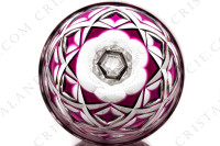 Verre à vin du Rhin roemer en cristal double couches améthyste de Saint-Louis forme 229 taille 769, présentant un riche décor taillé sur la paraison, orné de côtes plates sur la jambe et d une étoile sous le pied photo-5