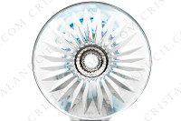 Verre à vin du Rhin roemer en cristal double-couches bleu clair de Saint-Louis modèle Tommy présentant un important décor taillé photo-6