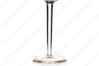 Rhine wine glass hock in amethyst double layer in crystal by Baccarat pattern Empire ( Harcourt) decorated with flatcut, a ring on the stem and an hexagonal foot photo-5