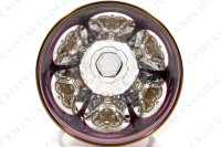 Rhine wine glass hock in amethyst double layer in crystal by Baccarat pattern Empire ( Harcourt) decorated with flatcut, a ring on the stem and an hexagonal foot photo-6