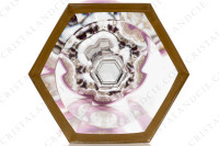Rhine wine glass hock in amethyst double layer in crystal by Baccarat pattern Empire ( Harcourt) decorated with flatcut, a ring on the stem and an hexagonal foot photo-7