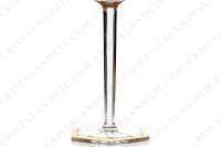 Rhine wine glass hock in orange double layer in crystal by Baccarat pattern Empire ( Harcourt) decorated with flatcut, a ring on the stem and an hexagonal foot photo-5