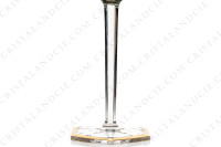 Rhine wine glass hock in green double layer in crystal by Baccarat pattern Empire ( Harcourt) decorated with flatcut, a ring on the stem and an hexagonal foot photo-5