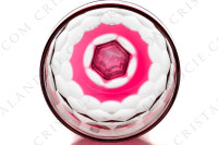 Verre à vin du Rhin roemer en cristal double couches rouge de Baccarat modèle Chauny à décor de nid d abeille taillé photo-5