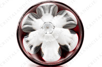 Verre à vin du Rhin, roemer en cristal double couches rouge de Saint-Louis forme 340 taille 5654, orné de côtes plates sur la paraison et la jambe et d une étoile sous le pied photo-5