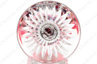 Verre à vin du Rhin roemer en cristal double-couches rouge de Saint-Louis modèle Tommy présentant un important décor taillé photo-6