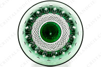 Verre à vin du Rhin roemer en cristal double-couches vert de Saint-Louis modèle Tommy présentant un important décor taillé photo-5