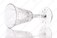 White wine glass n°4 in crystal by Saint-Louis pattern Tarn with an important cut pattern of diamonds photo-2