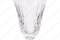 White wine glass n°4 in crystal by Saint-Louis pattern Tarn with an important cut pattern of diamonds photo-3